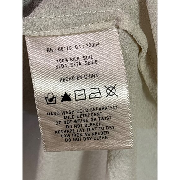 Anthropologie Postmark Silk Tank Top Sleeveless Size 8 Ombre Gradient Blue Cream - Picture 8 of 9